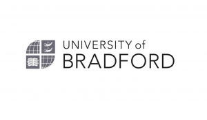 Black and grey logo of the Accredited BGA School; School of Management, University of Braford.